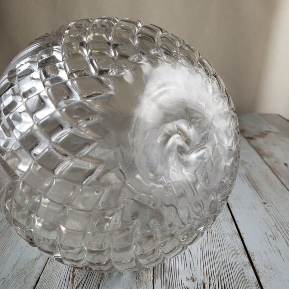 Model Flint 891 Water Bottle Pineapple and Fan Shepherd’s Plaid EAPG Clear Glass - Picture 3 of 8